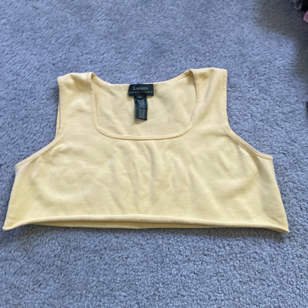 yellow tank top